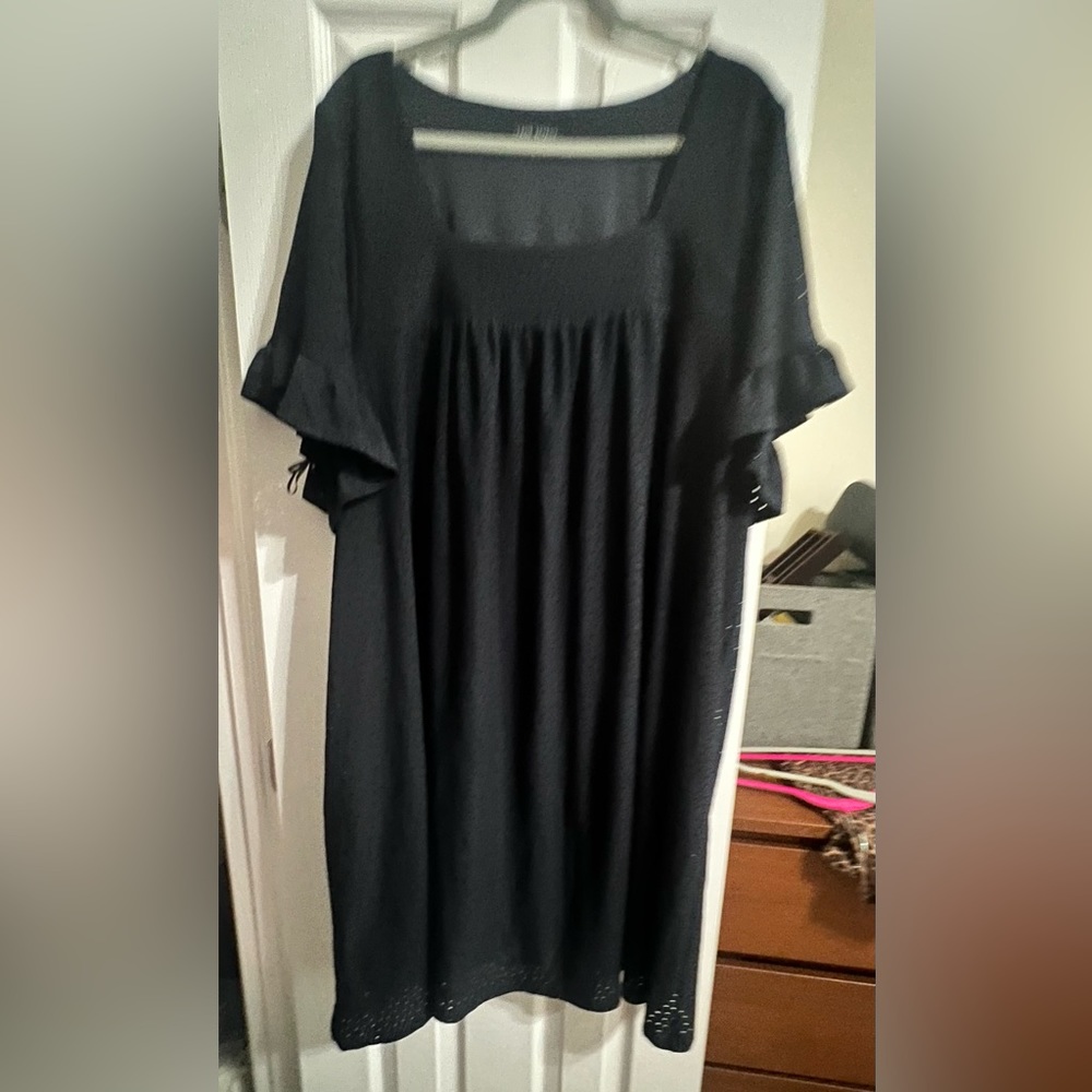 Lane Bryant Navy Eyelet dress 26/28
